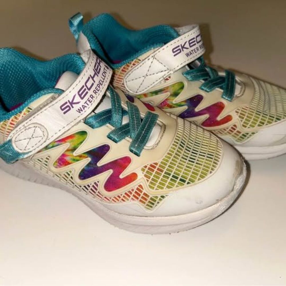 Skechers Girls Rainbow Tie-Dye Sneakers Toddler Size 10